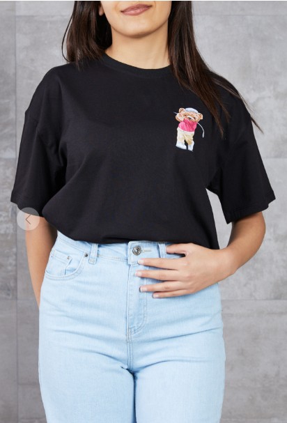 Kadın Ayıcık Baskılı T-Shirt